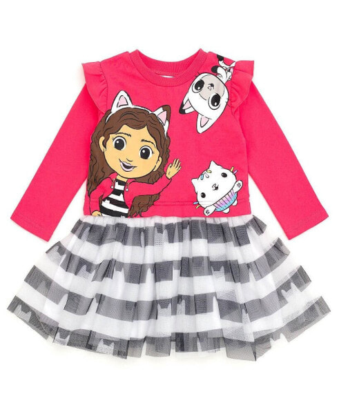 Girls Pandy Paws Cakey Cat French Terry Dress to