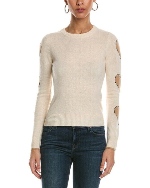 Brodie Cashmere Pixel Heart Cashmere Sweater Women's