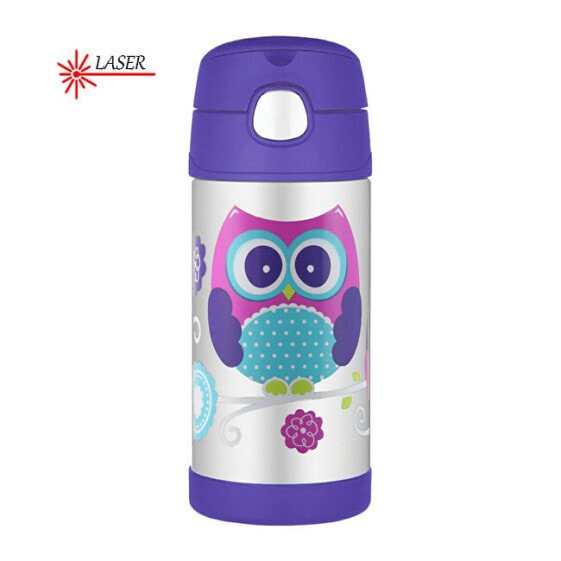 FUNtainer Baby thermos with straw - owl 355 ml