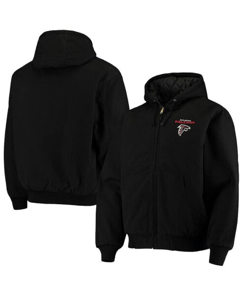 Men's Black Atlanta Falcons Dakota Cotton Canvas Hooded Jacket