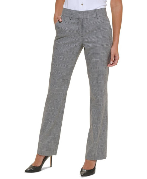 Women's Glen Plaid Sutton Boot-Leg Trousers