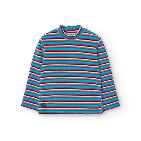 BOBOLI Velvet Striped long sleeve T-shirt