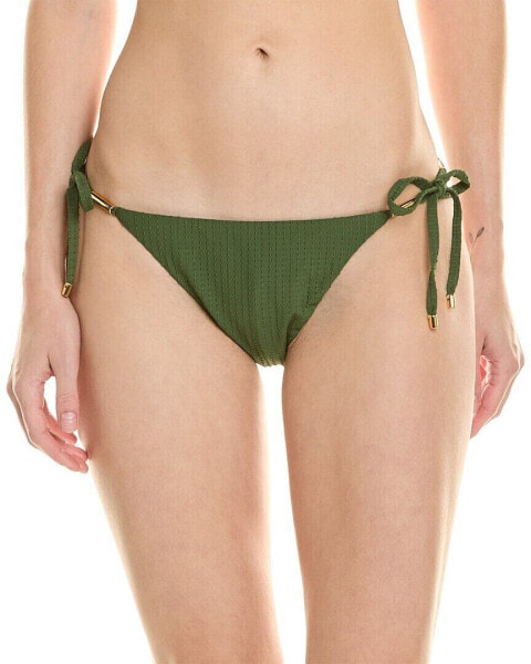 Pq Swim Detail Tie Full Bikini Bottom Women's Green L