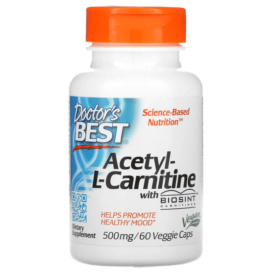 Acetyl-L-Carnitine, 1,000 mg, 60 Veggie Caps (500 mg per Capsule)