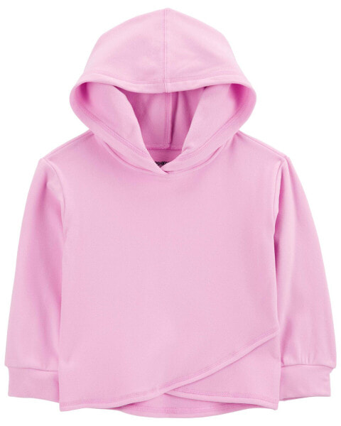 Baby Criss Cross Fleece Hoodie - Pink 18M