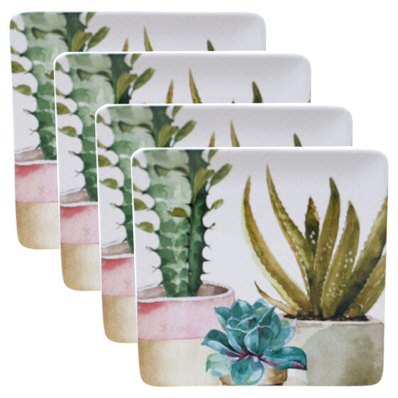 Cactus Verde 4-Pc. Square Dinner Plate