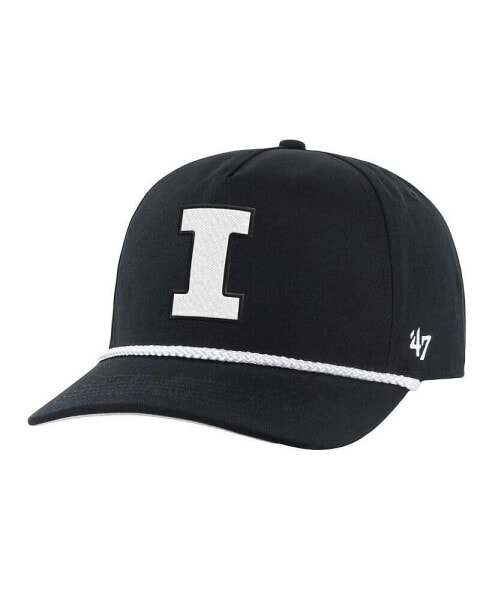 Men's Black Illinois Fighting Illini Rope Hitch Adjustable Hat