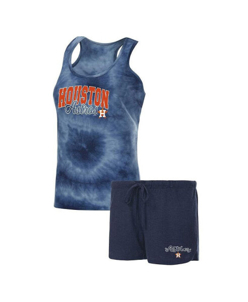 Женская пижама Concepts Sport Womens Navy Houston Astros Billboard Racerback Tank and Shorts Sleep Set