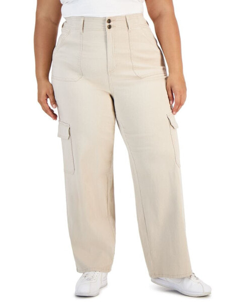 Trendy Plus Size Relaxed-Fit Straight-Leg Cargo Pants