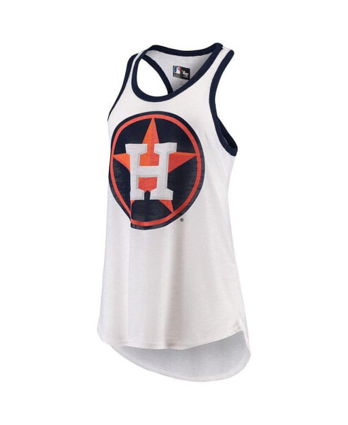 Women's White Houston Astros Tater Racerback Tank Top