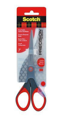 3M 1447 - Adult - Straight cut - Single - Gray - Red - Stainless steel - Ambidextrous