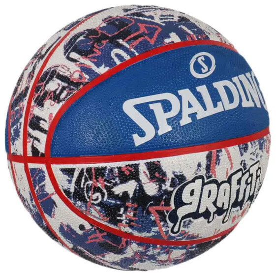 SPALDING Blue Red Graffiti Basketball Ball