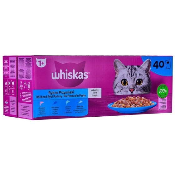 WHISKAS Fish Favourites In Jelly 40x85g Cat Snack