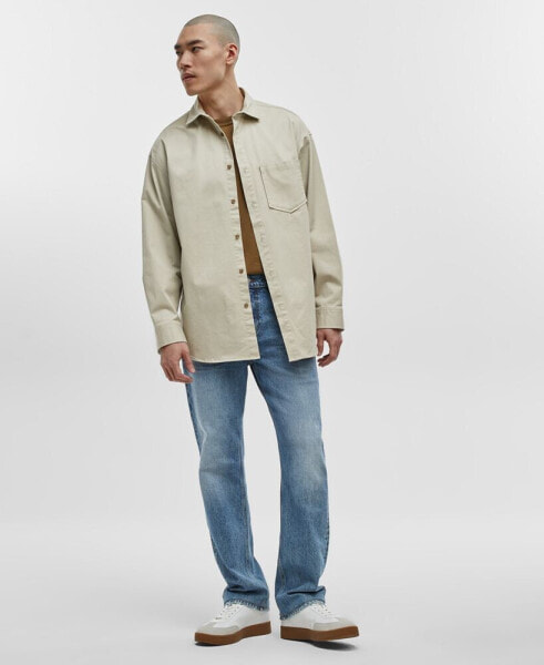 Men's Relaxed-Fit Button-Down Twill Shirt, Created for Macy's