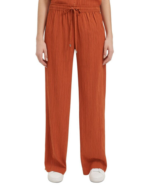 Women's Crinkle Drawstring Wide Leg Pant