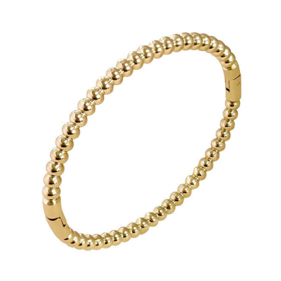 Solid ball bracelet made of gold-plated steel