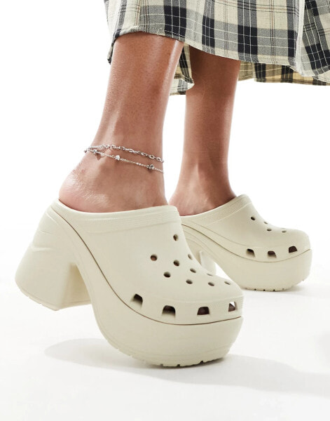 Crocs Unisex Siren clogs in bone