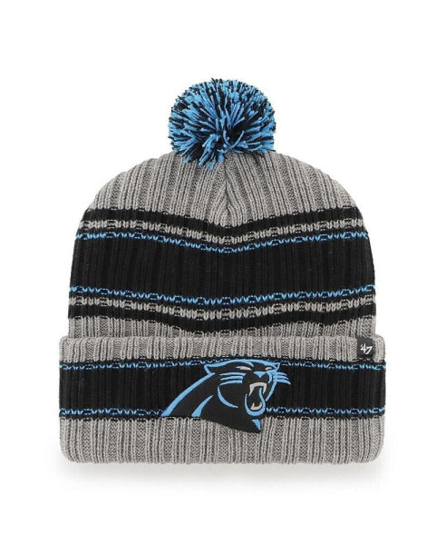 Men's Graphite Carolina Panthers Rexford Cuffed Knit Hat with Pom