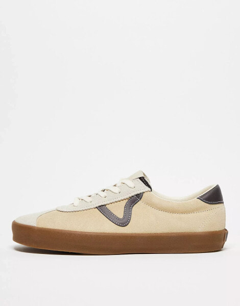 Vans Sport Low gum sole trainers in light tan