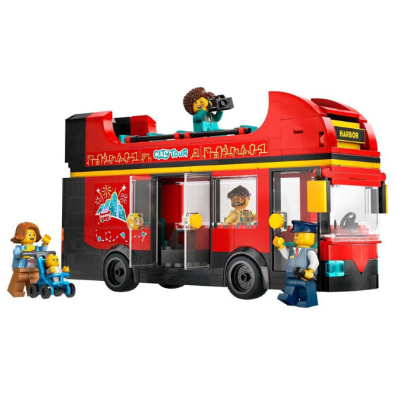 LEGO Red Double Decker Tourist Bus Construction Game