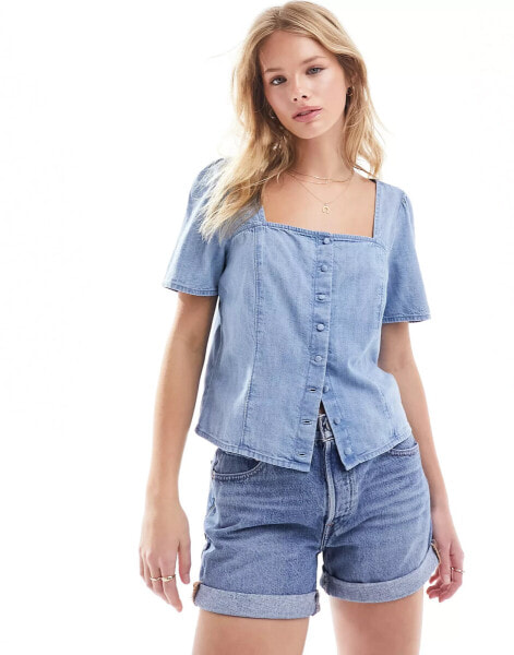 Levi's – Pascale – Kurzärmlige Jeans-Bluse