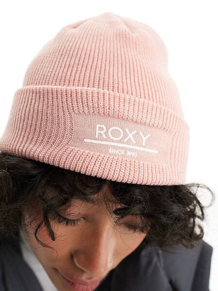 Roxy Folker beanie in pink 