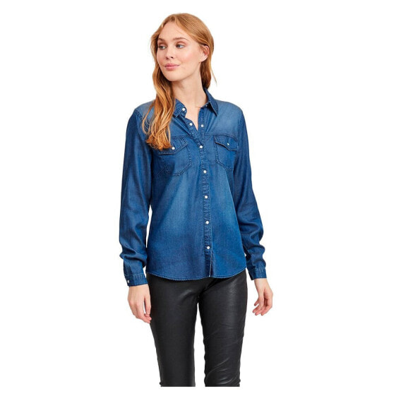 VILA Bista Long Sleeve Denim Shirt