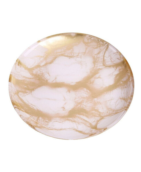 Set of 4 Marble 6.5" Salad Plates