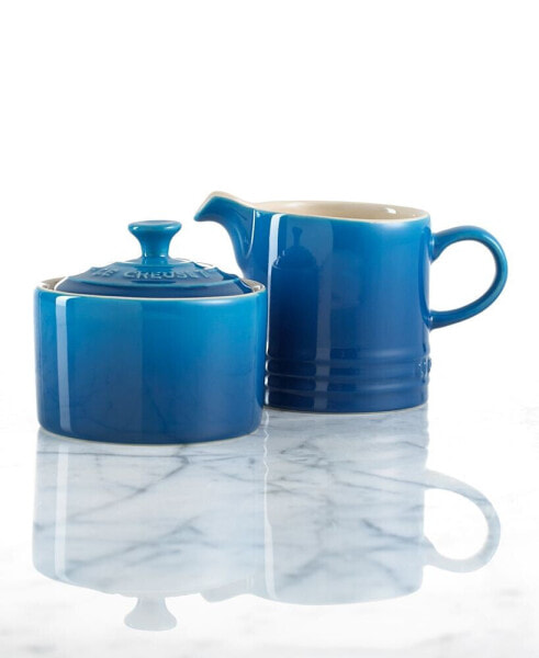 Enameled Signature Stoneware Cream and Sugar Set