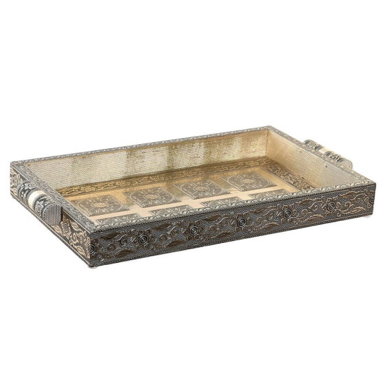 HOME DECOR Metal Wood 36x22x4 cm Tray