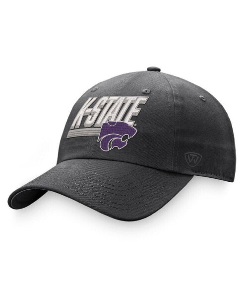 Men's Charcoal Kansas State Wildcats Slice Adjustable Hat