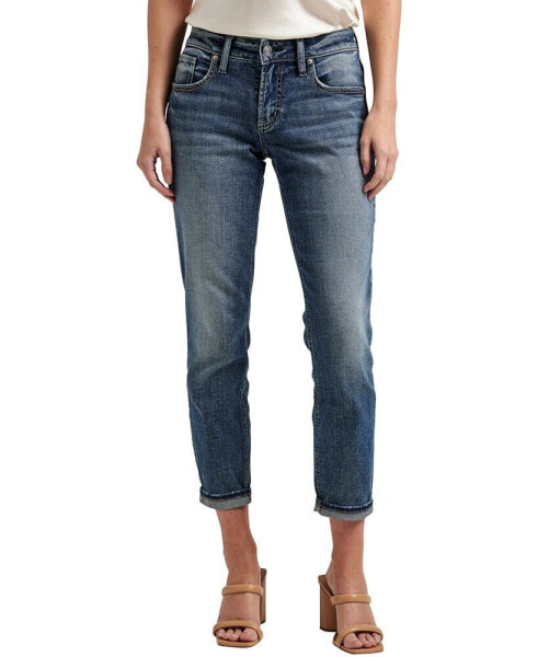 Boyfriend Mid Rise Slim Leg Jeans