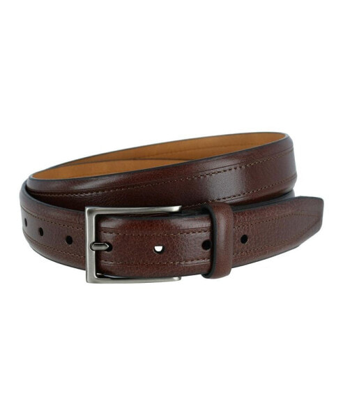 Men's Stitch Detail Leather Belt