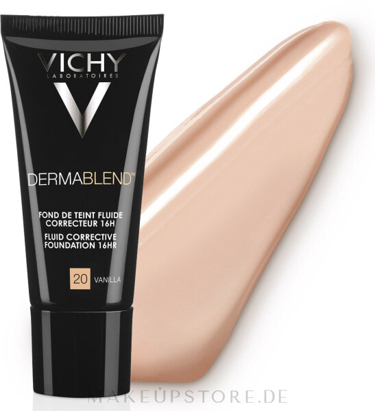 Korrigierendes Make-up Fluid - Vichy Dermablend Fluid Corrective Foundation 16HR 20 - Vanilla