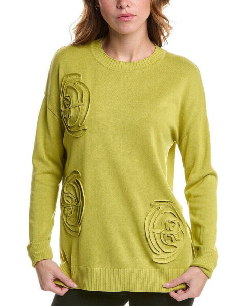 Edinburgh Knitwear Flower Silk-Blend Sweater Women's