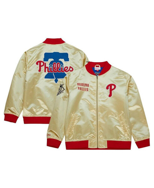 Men's Gold Philadelphia Phillies OG 2.0 Lightweight Satin Full-Zip Jacket