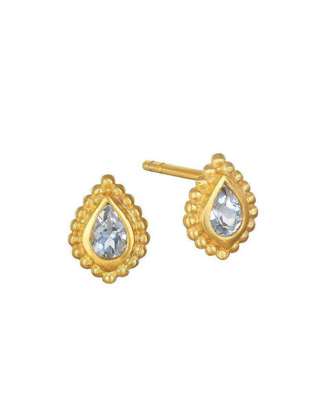 Commune with Love Blue Topaz Stud Earring