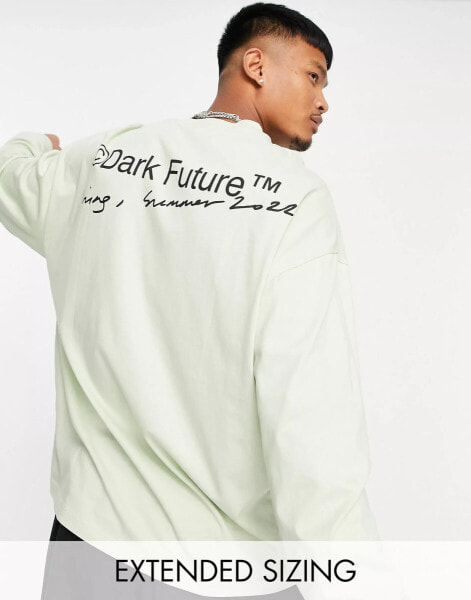 Футболка ASOS Dark Future  Oversize Minzgrün