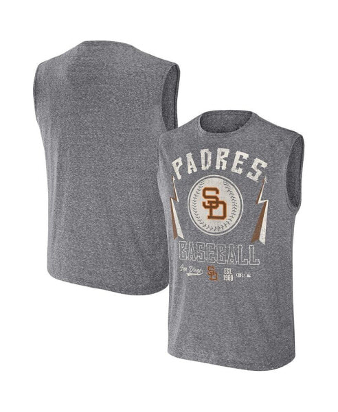 Men's Darius Rucker Collection by Charcoal San Diego Padres Muscle Tank Top