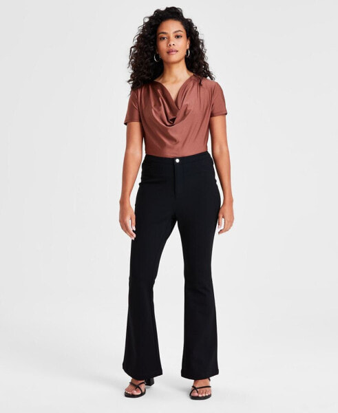 Petite Ponte Flare-Leg Pants, Created for Macy's