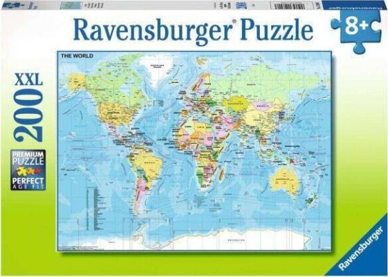 Ravensburger Puzzle 200 Mapa świata XXL