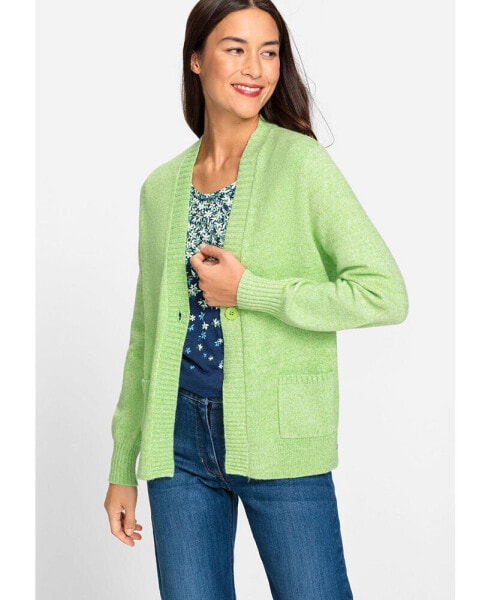 Women's Long Sleeve Single Button Cardigan