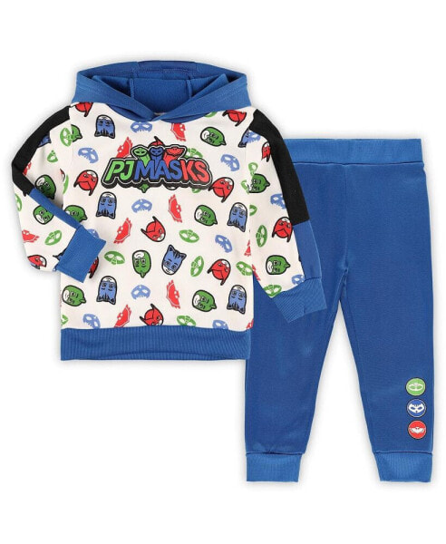 Toddler White PJ Masks Pullover Hoodie and Joggers Set