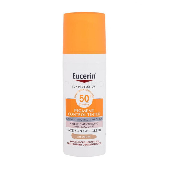 Eucerin Sun Protection Pigment Control Tinted Gel-Cream SPF50+ 50 ml sonnenschutz fürs gesicht für Frauen