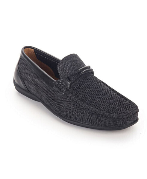 Men's Knit Lace-Strap Driving Loafer