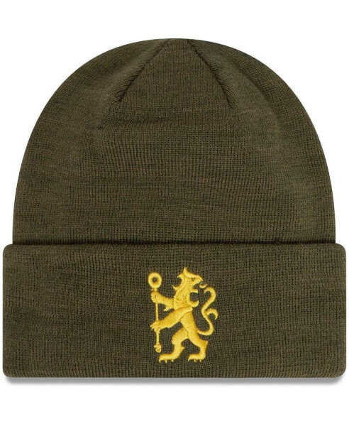 Men's Olive Chelsea Seasonal Color Cuffed Knit Hat