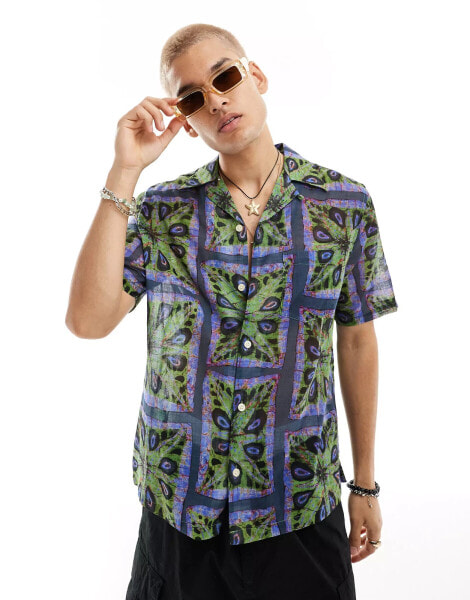 AllSaints Diaz printed shirt in multi