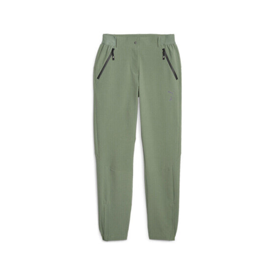 Puma Seasons Softshell Pants Womens Green Casual Athletic Bottoms 52412244