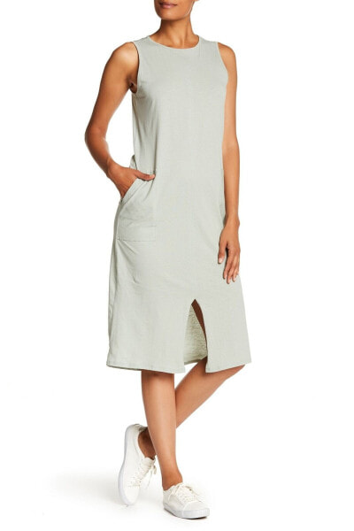 Bobeau 155879 Women's Sleeveless Solid Dress Crew Neck Seafoam Sz. Large