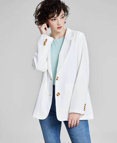 Women's Linen Blend Blazer, Created for Macy's